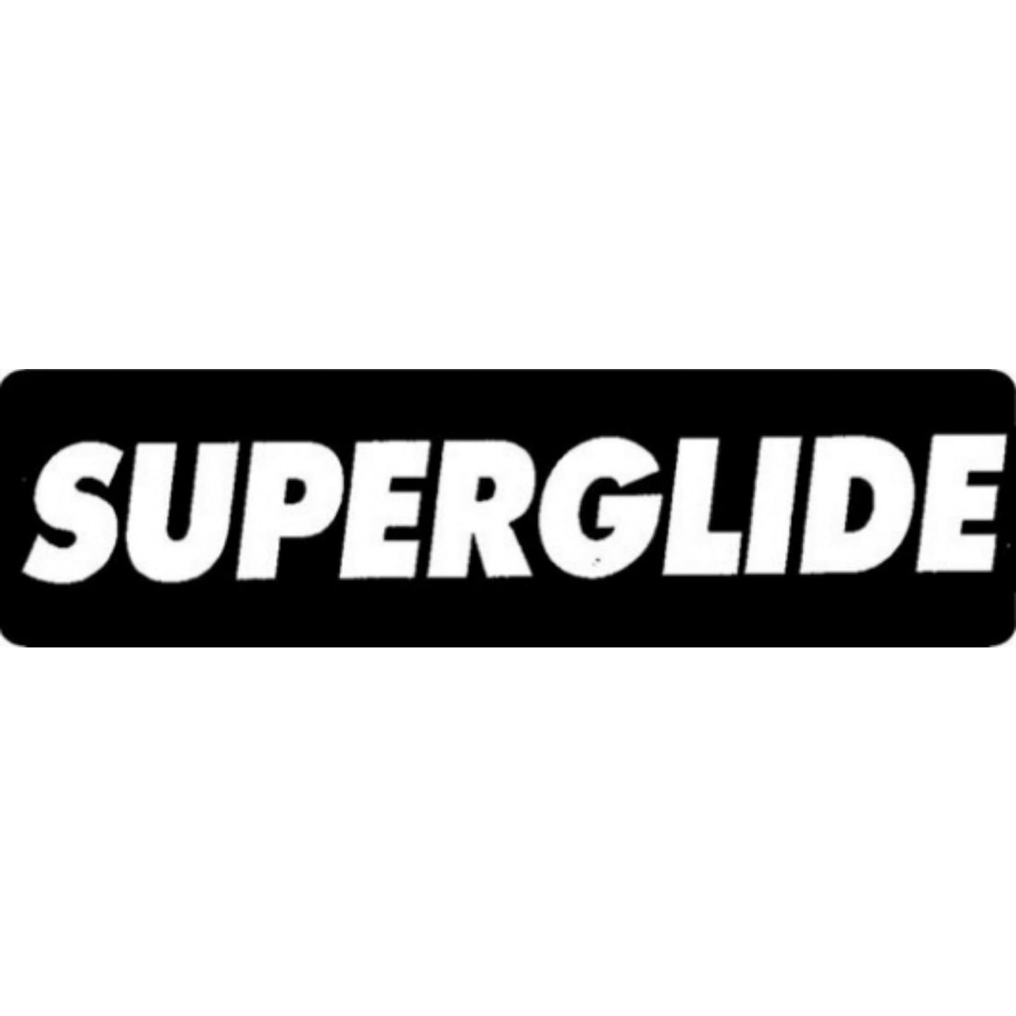 Superglide vinyl motorcycle helmet stickers - biker decal