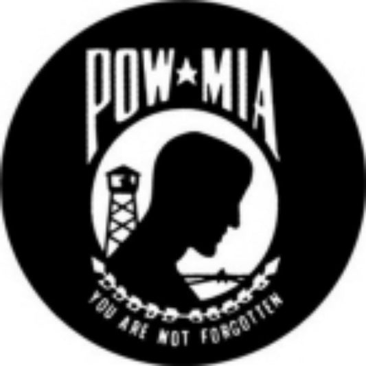 POW MIA you are not forgotten circle vinyl motorcycle helmet stickers - military biker decal
