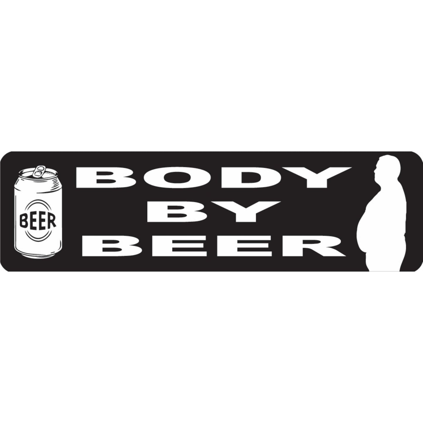 Body by beer vinyl motorcycle helmet sticker - funny biker decal