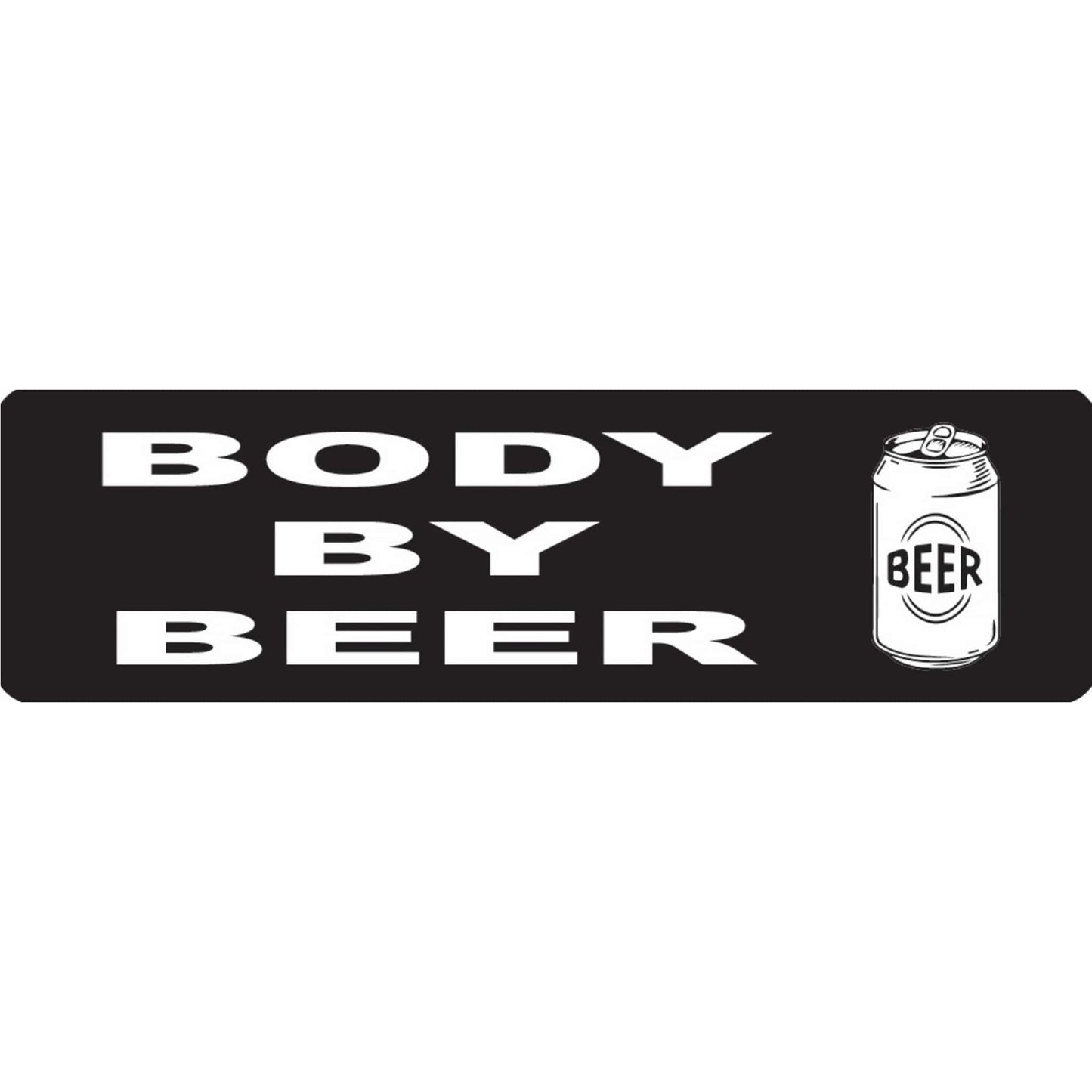 Body by beer vinyl motorcycle helmet stickers - funny biker decal