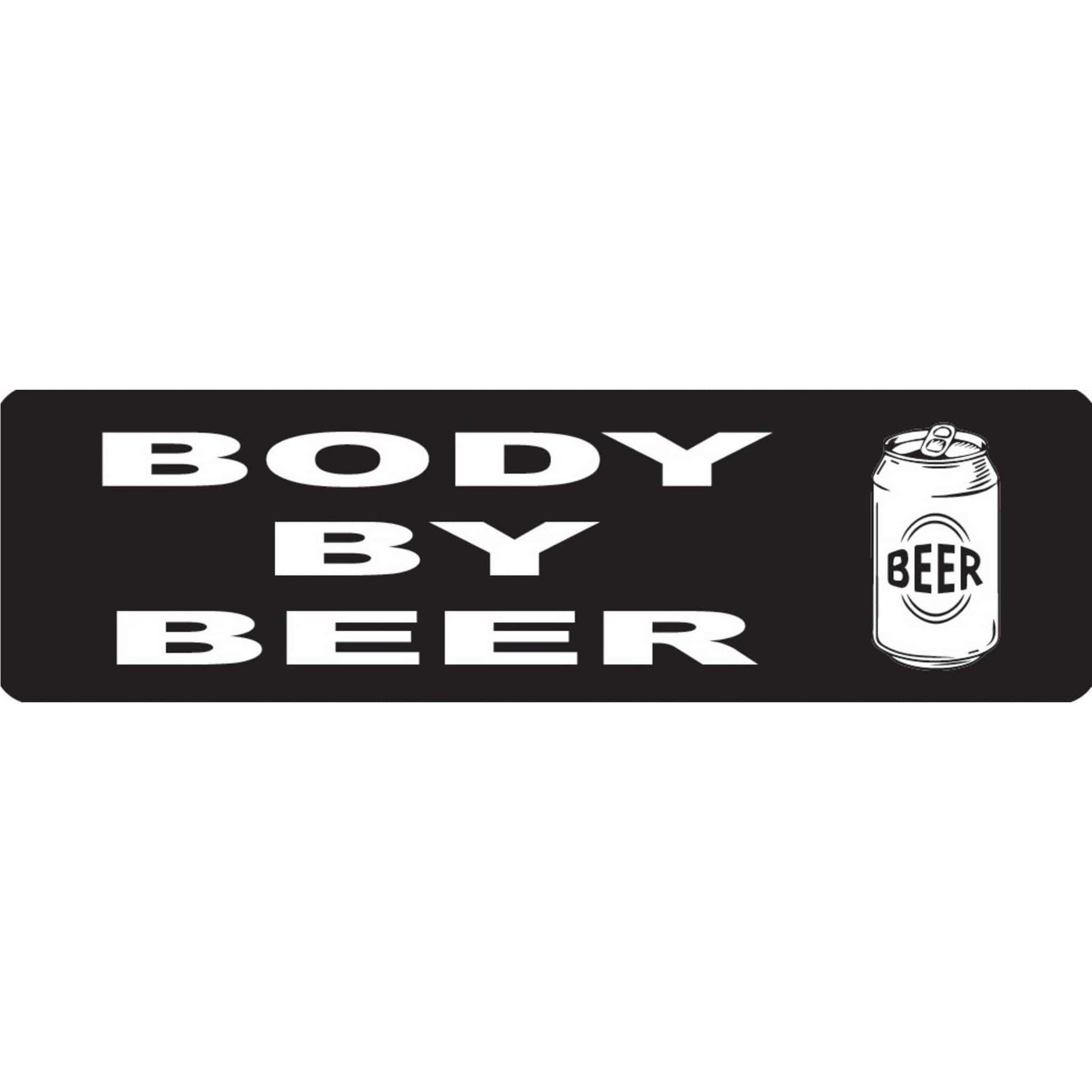 Body by beer vinyl motorcycle helmet stickers - funny biker decal