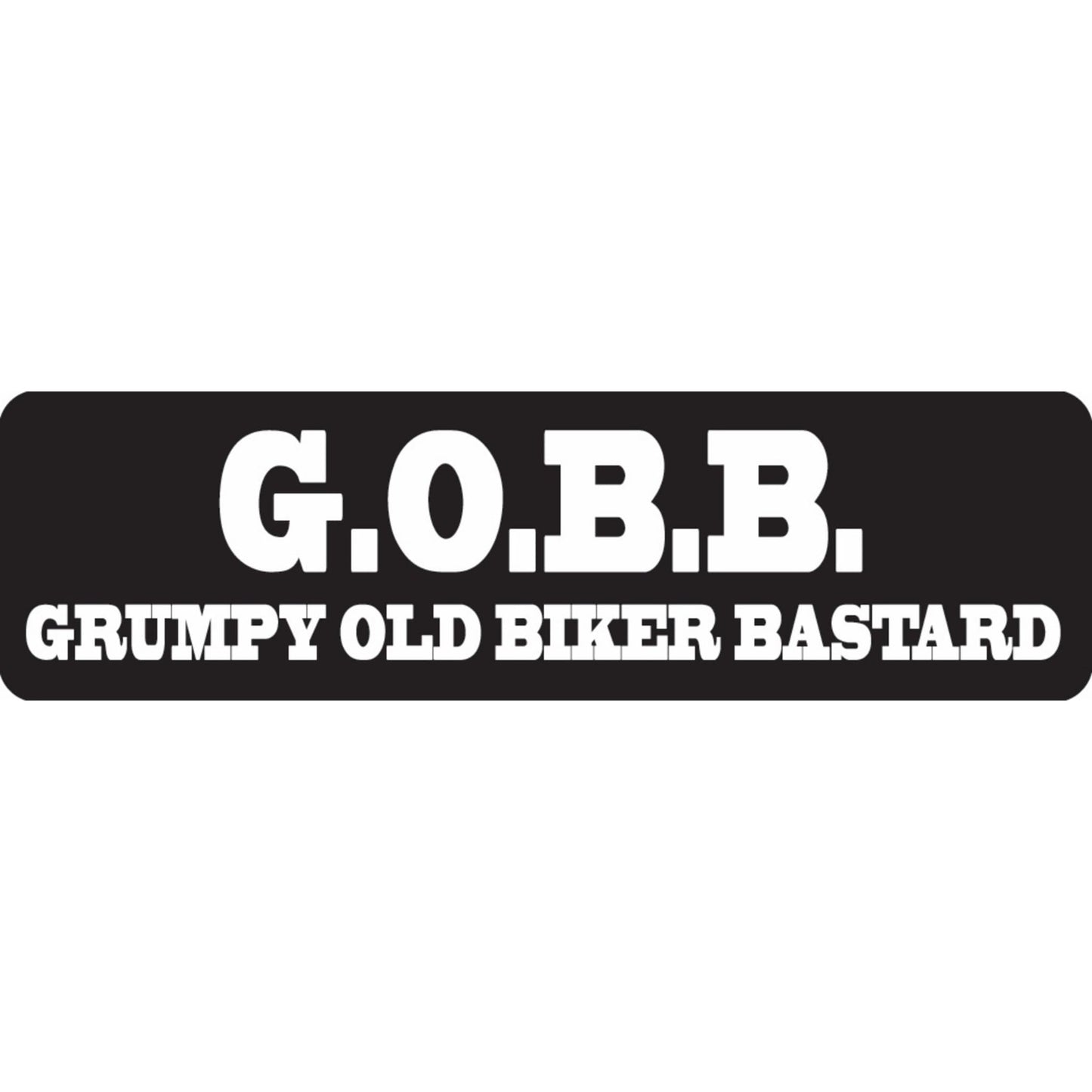 GOBB grumpy old biker bastard vinyl motorcycle helmet sticker - funny biker decal