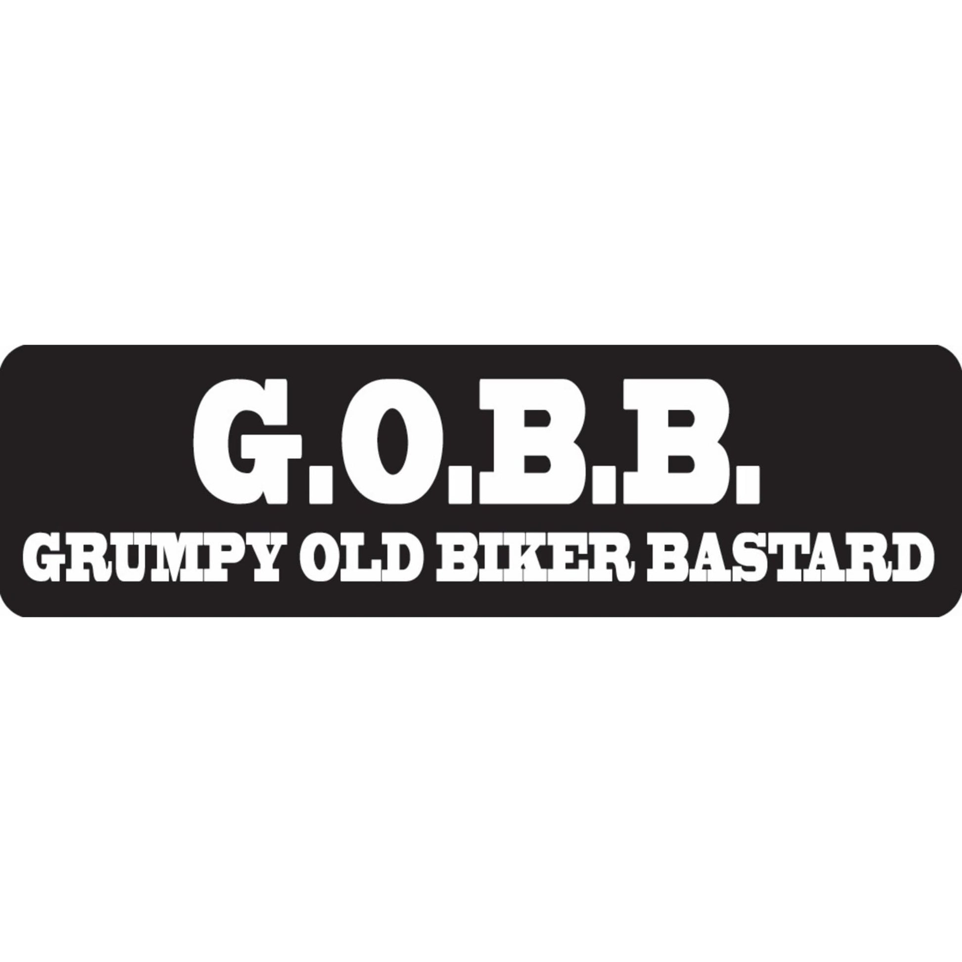 GOBB grumpy old biker bastard vinyl motorcycle helmet sticker - funny biker decal