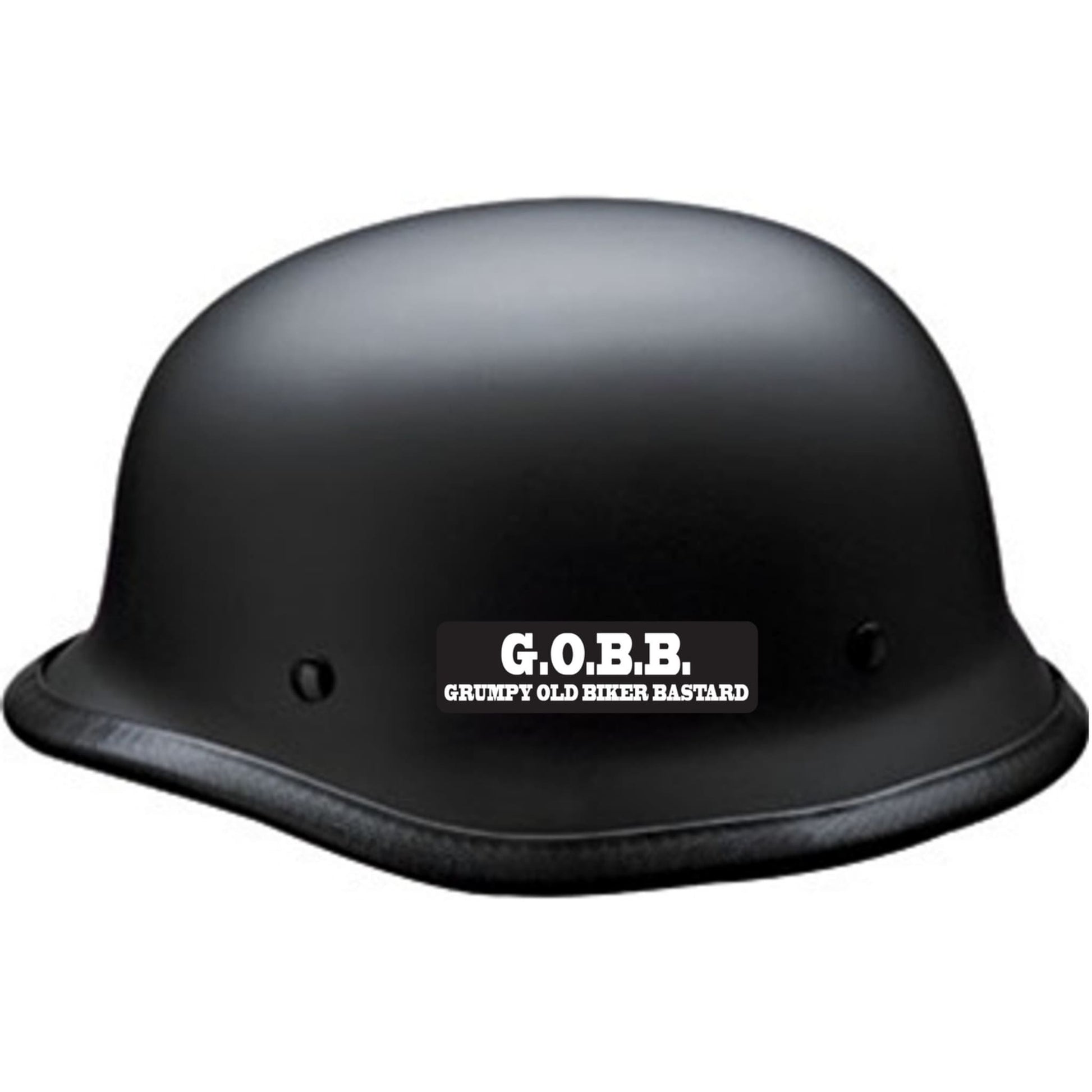 GOBB grumpy old biker bastard vinyl motorcycle helmet sticker on a helmet - funny biker decal