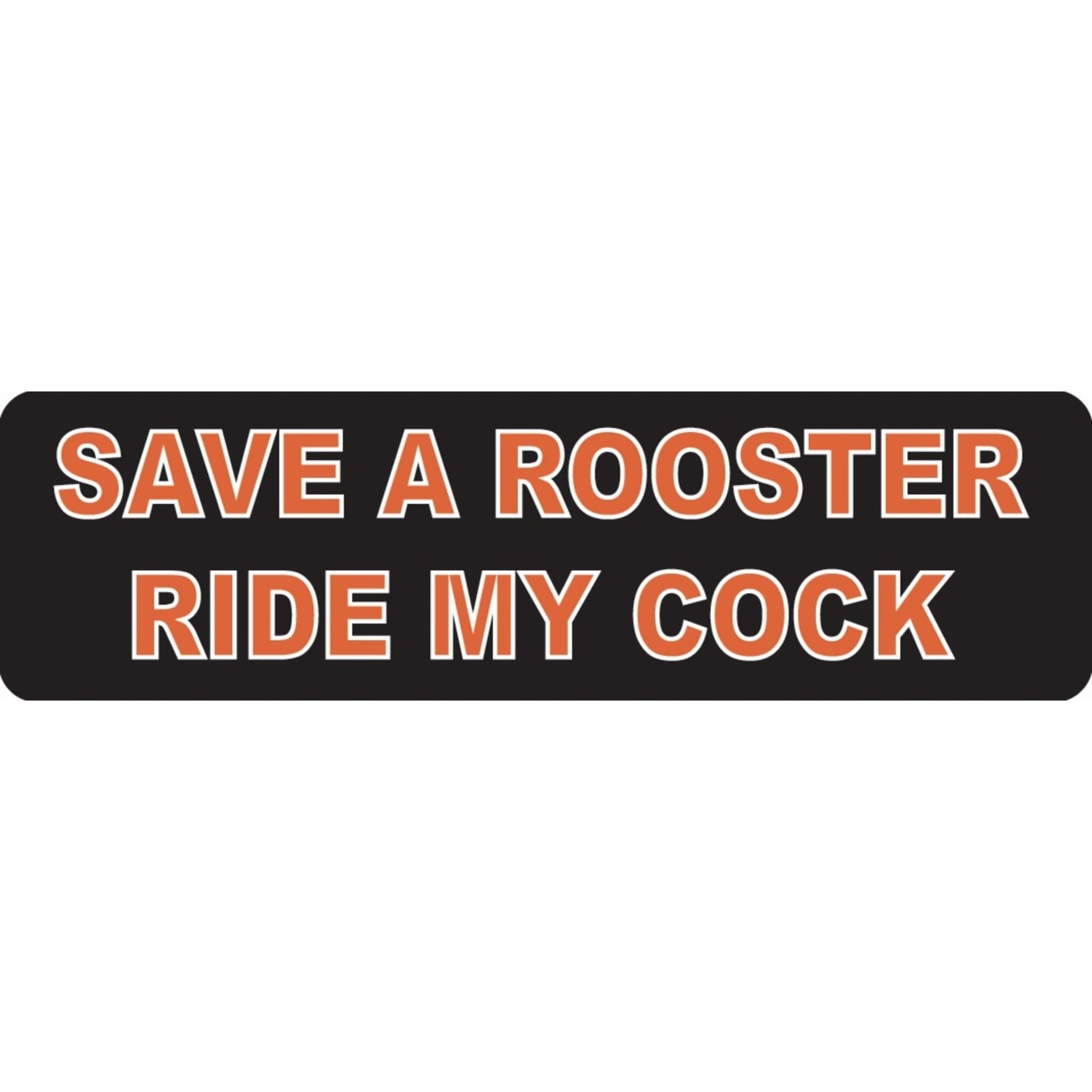 Save a rooster ride my cock vinyl motorcycle helmet sticker - funny biker decal
