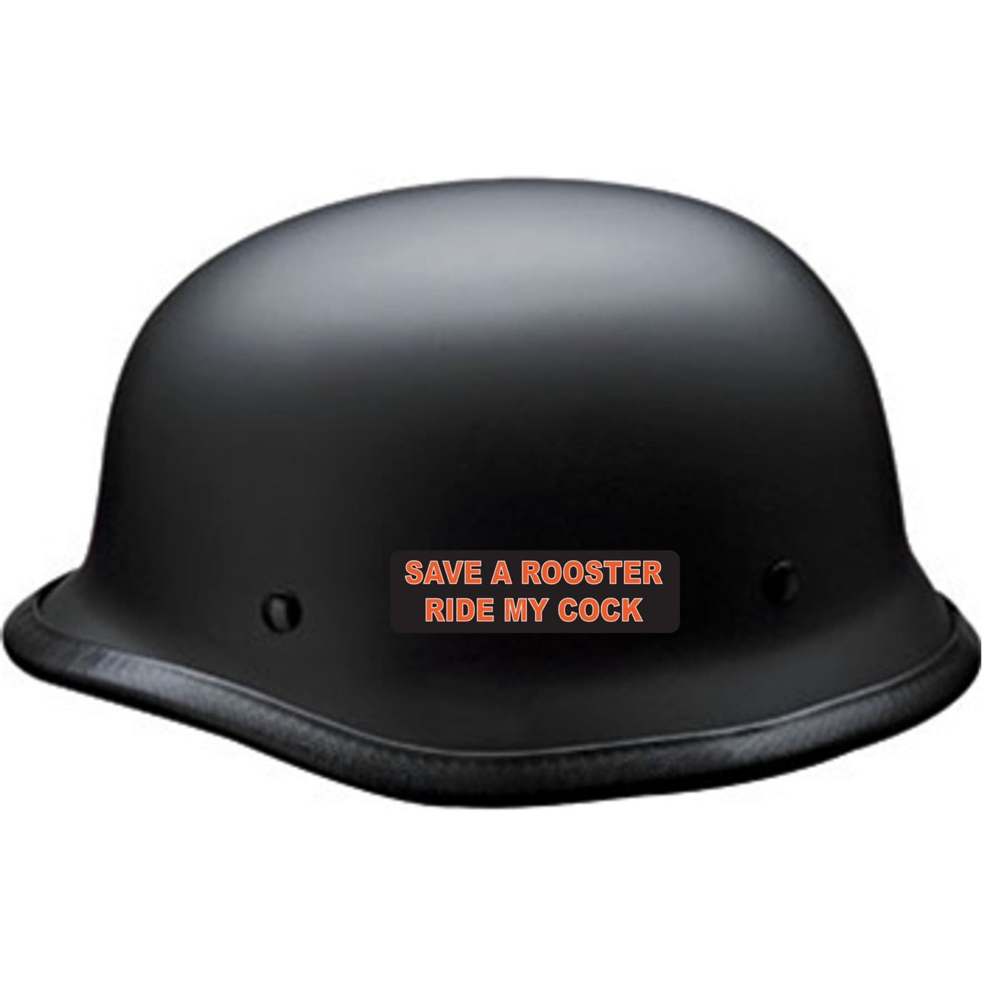 Save a rooster ride my cock vinyl motorcycle helmet sticker on a helmet - funny biker decal
