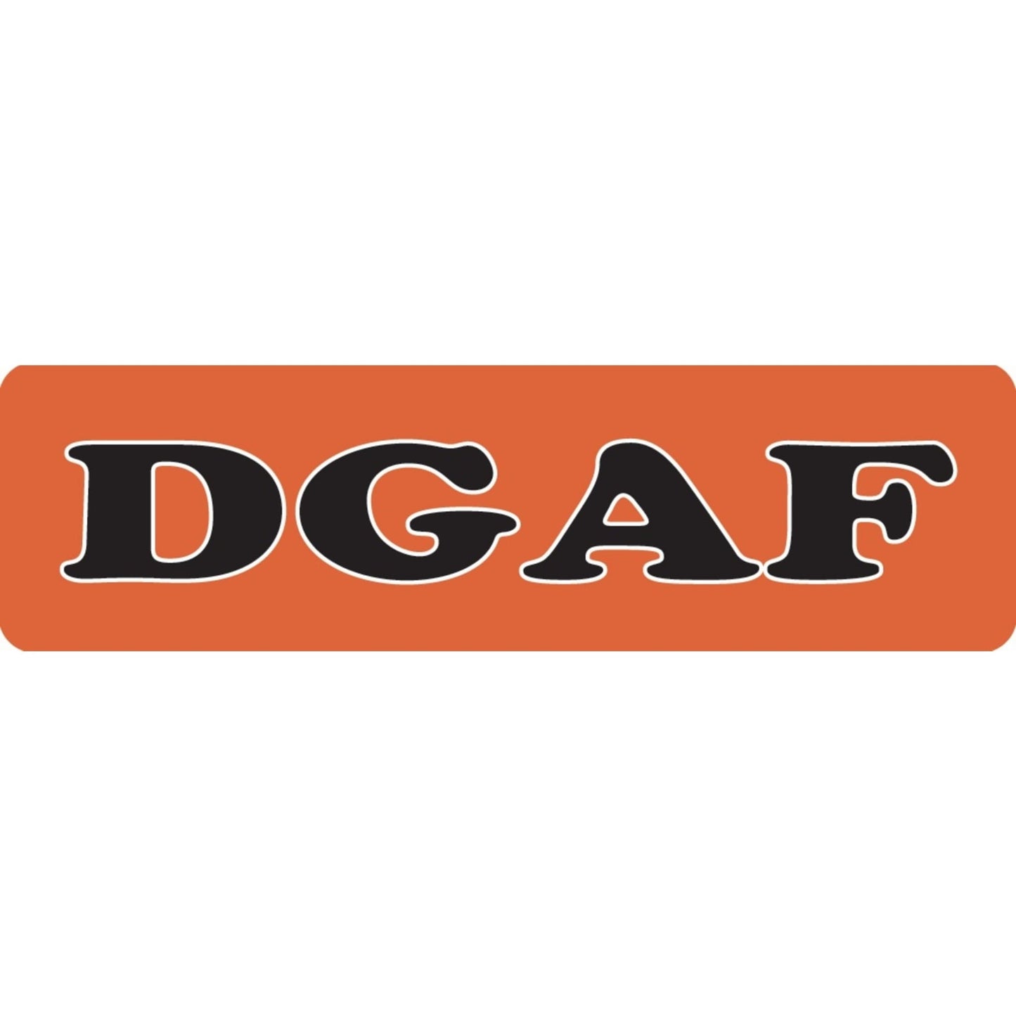 DGAF vinyl motorcycle helmet sticker - bold biker decal