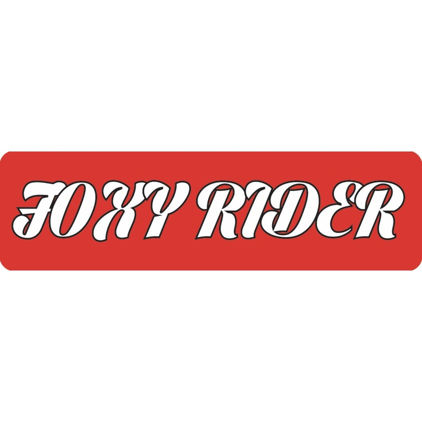 Foxy rider vinyl motorcycle helmet sticker - biker decal