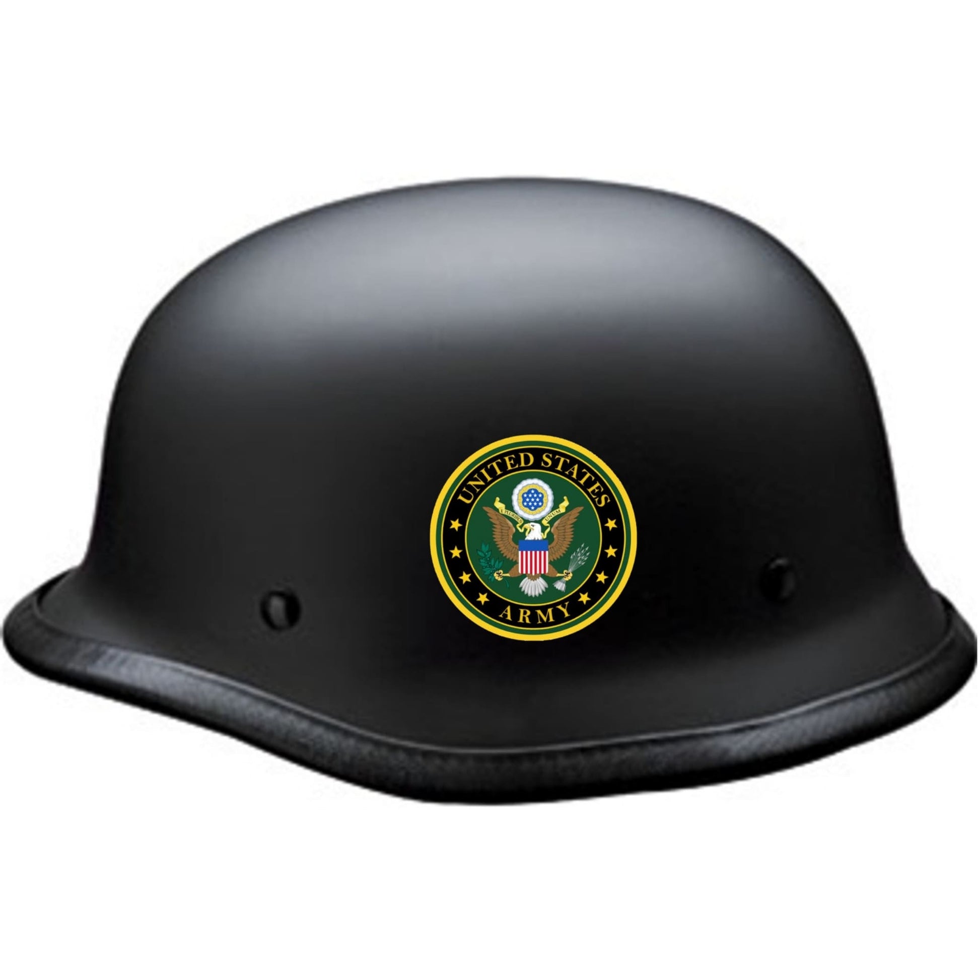 U.S. Army emblem circle vinyl motorcycle helmet sticker on a helmet - military biker decal
