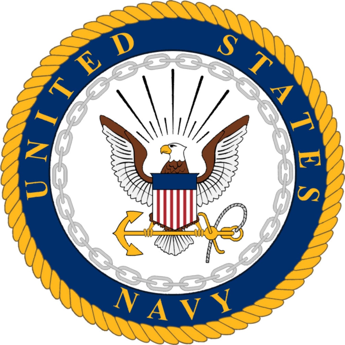 U.S. Navy emblem circle vinyl motorcycle helmet sticker - military biker decal