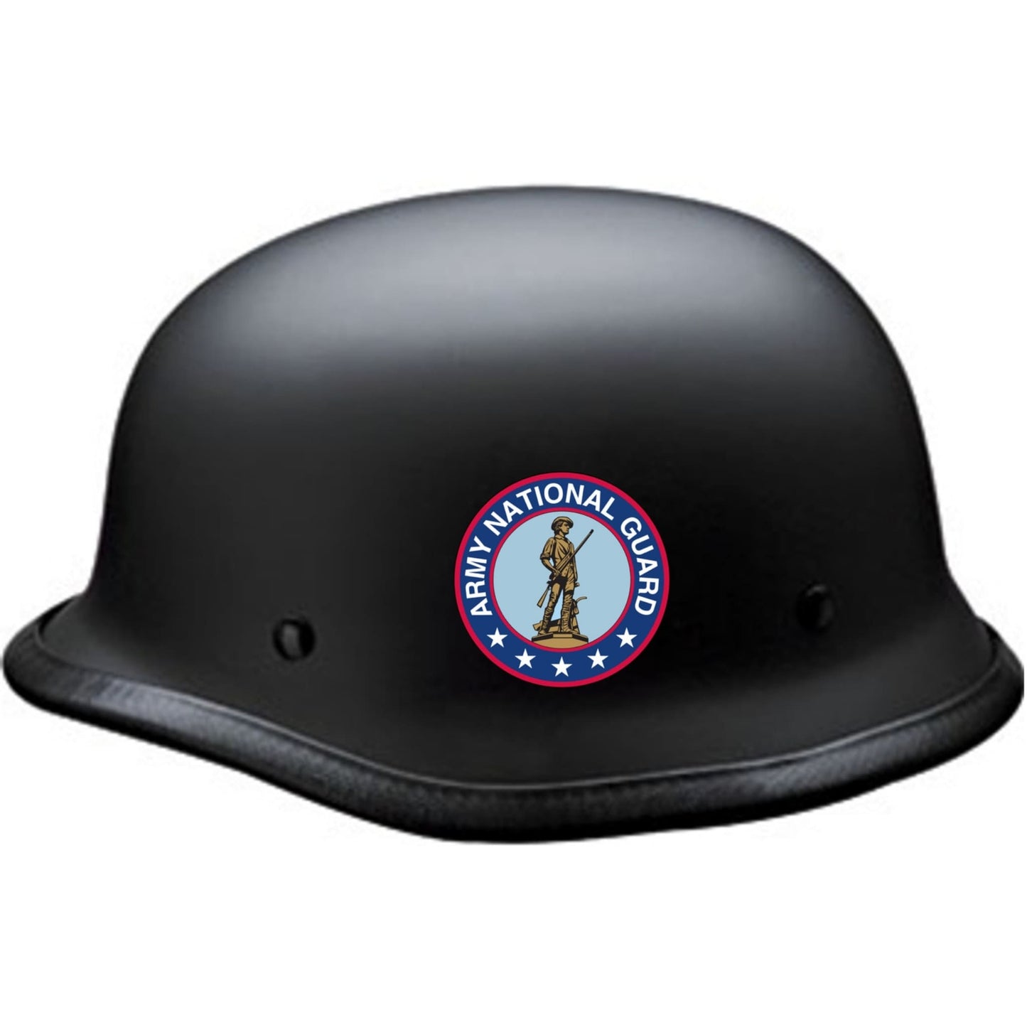 US Army National Guard emblem circle vinyl motorcycle helmet sticker on a helmet - military biker decal