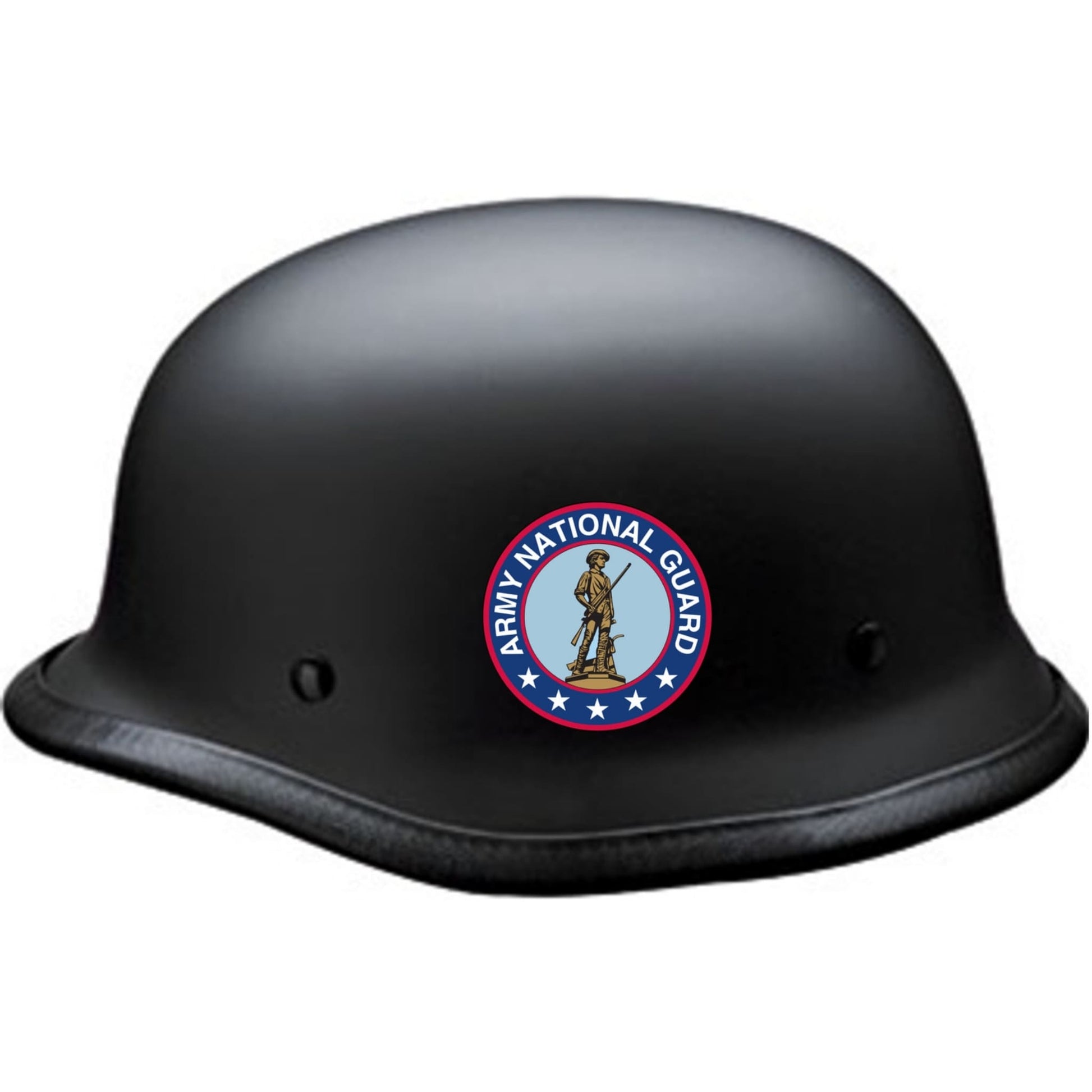 US Army National Guard emblem circle vinyl motorcycle helmet sticker on a helmet - military biker decal
