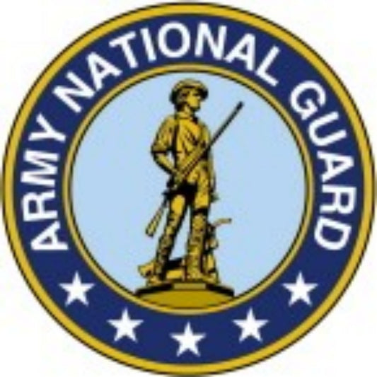 US Army National Guard emblem circle vinyl motorcycle helmet stickers - military biker decal