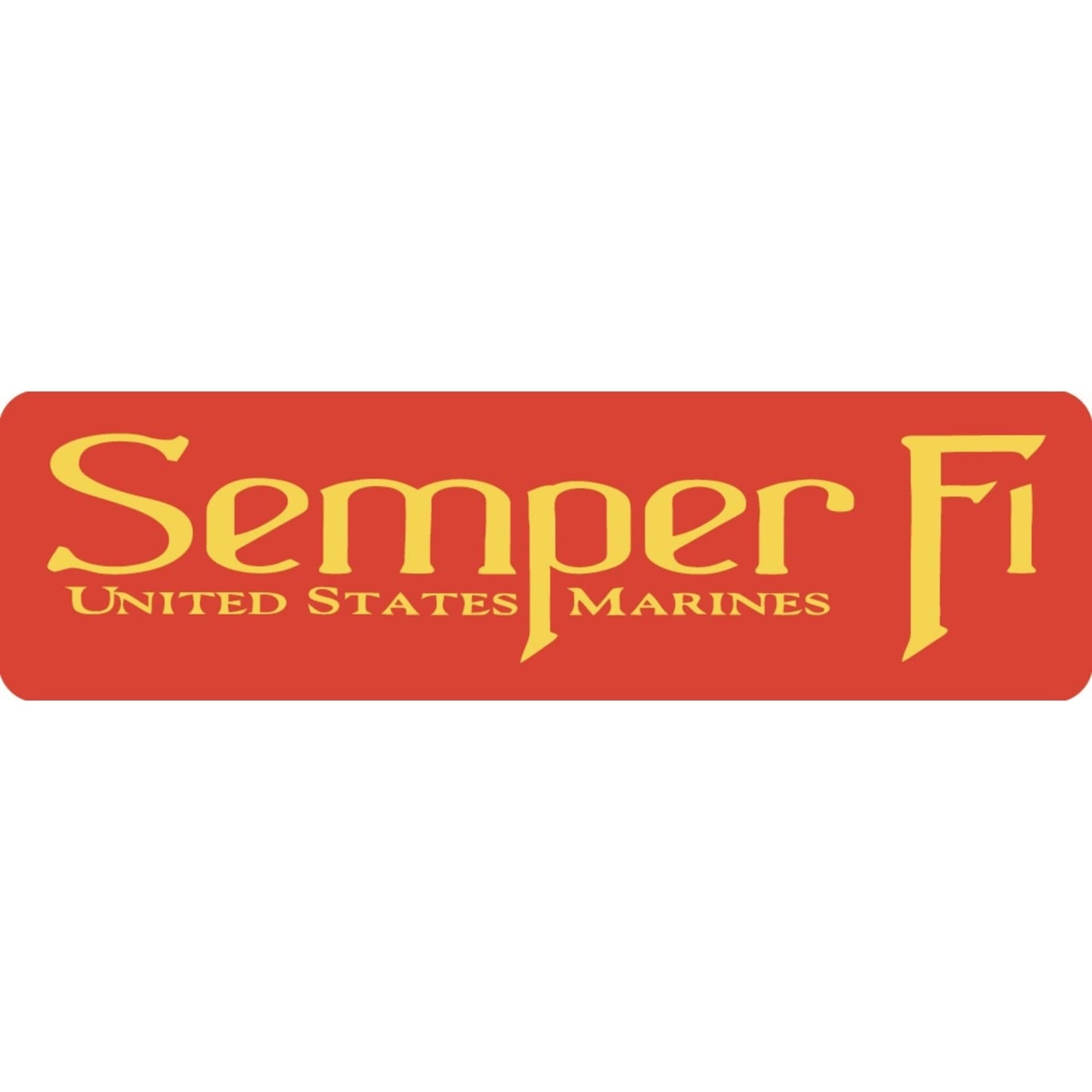Semper FI vinyl motorcycle helmet sticker - military biker decal