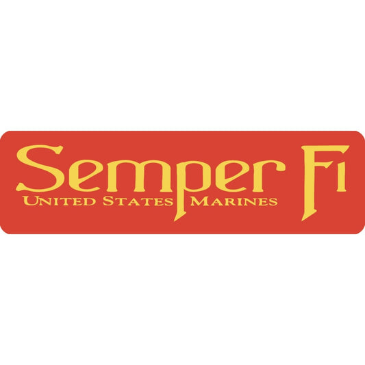 Semper FI vinyl motorcycle helmet sticker - military biker decal