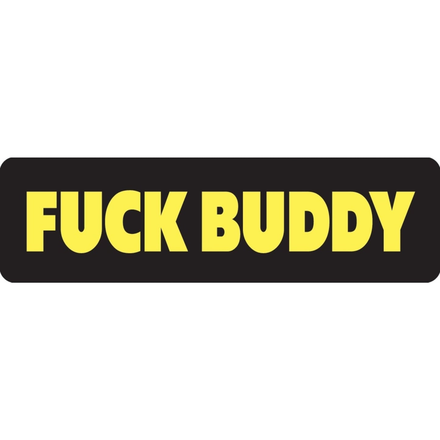 Fuck buddy vinyl motorcycle helmet sticker - bold biker decal