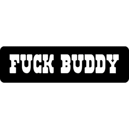 Fuck buddy vinyl motorcycle helmet stickers - bold biker decal