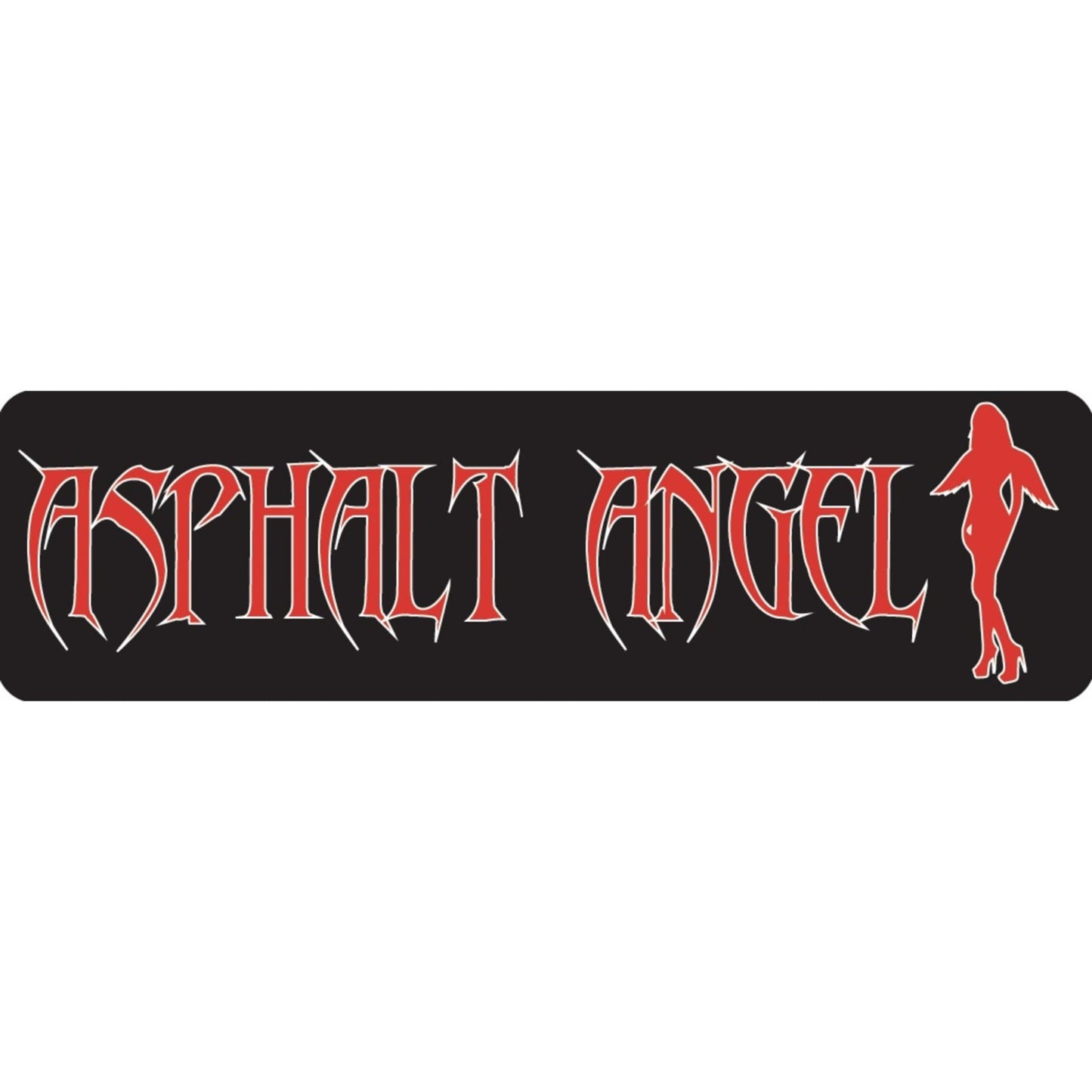 Asphalt angel vinyl motorcycle helmet sticker - biker decal
