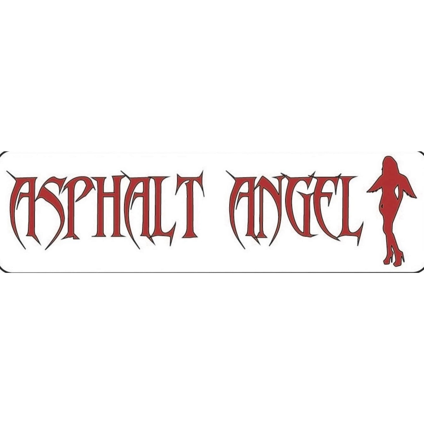 Asphalt angel vinyl motorcycle helmet stickers - biker decal