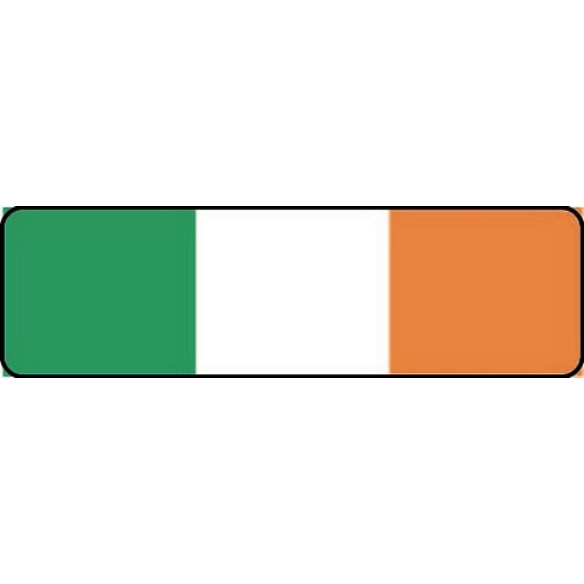 Irish flag vinyl motorcycle helmet stickers - patriotic biker decal