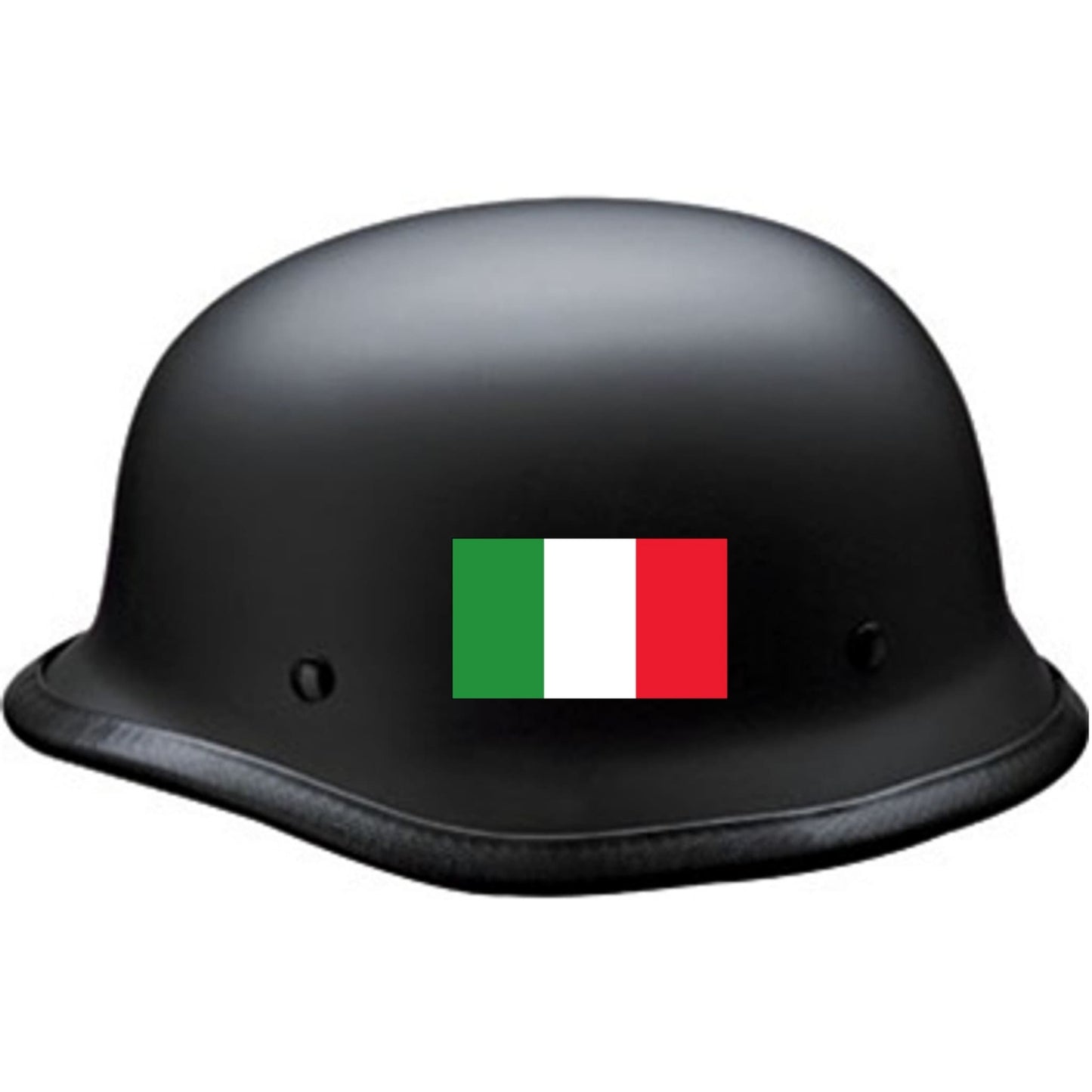 Italian flag vinyl motorcycle helmet sticker on a helmet - patriotic biker decal