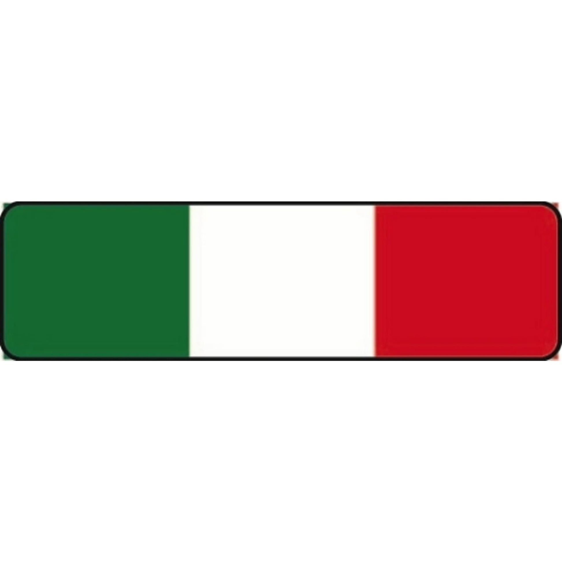 Italian flag vinyl motorcycle helmet stickers - patriotic biker decal