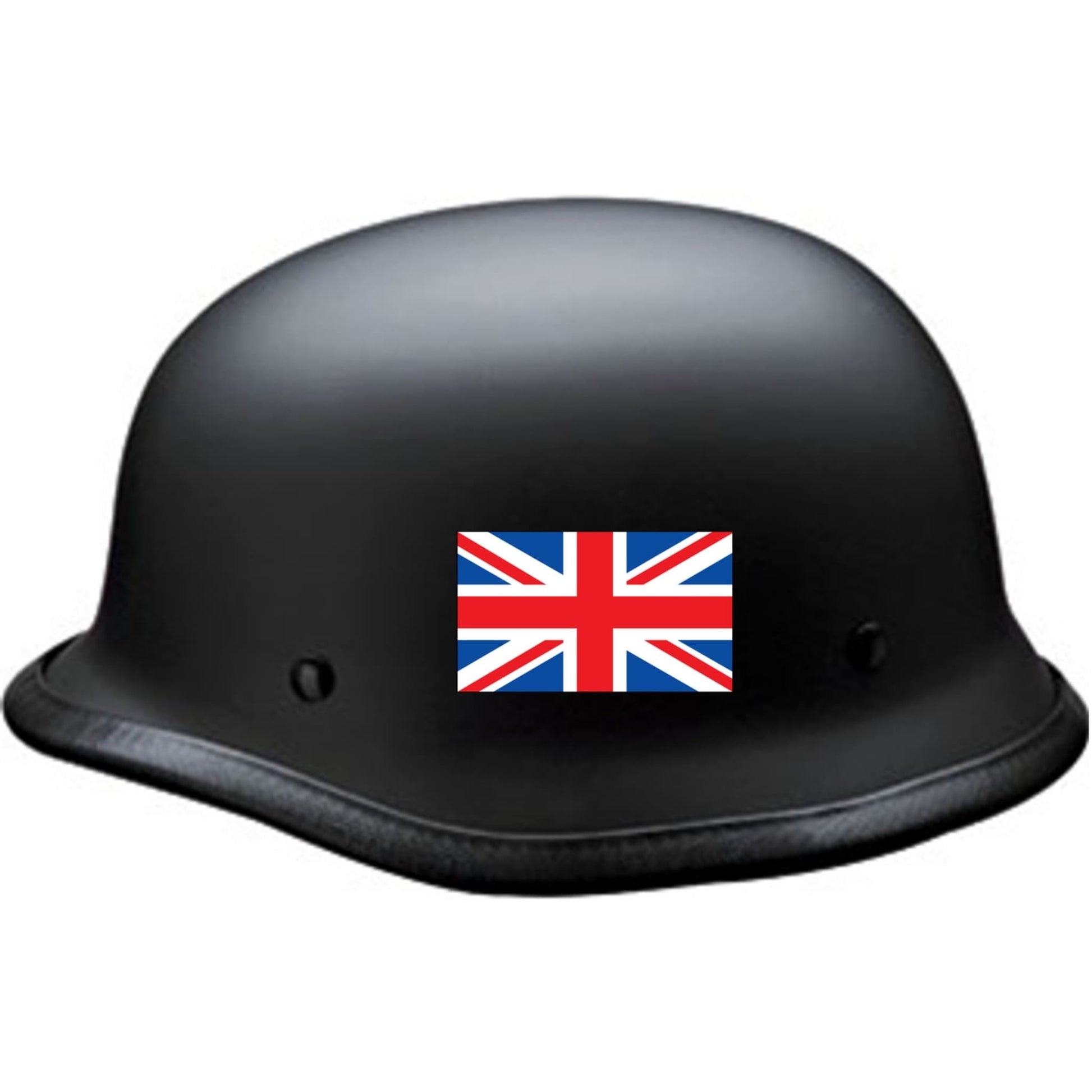 British flag vinyl motorcycle helmet sticker on a helmet - patriotic biker decal