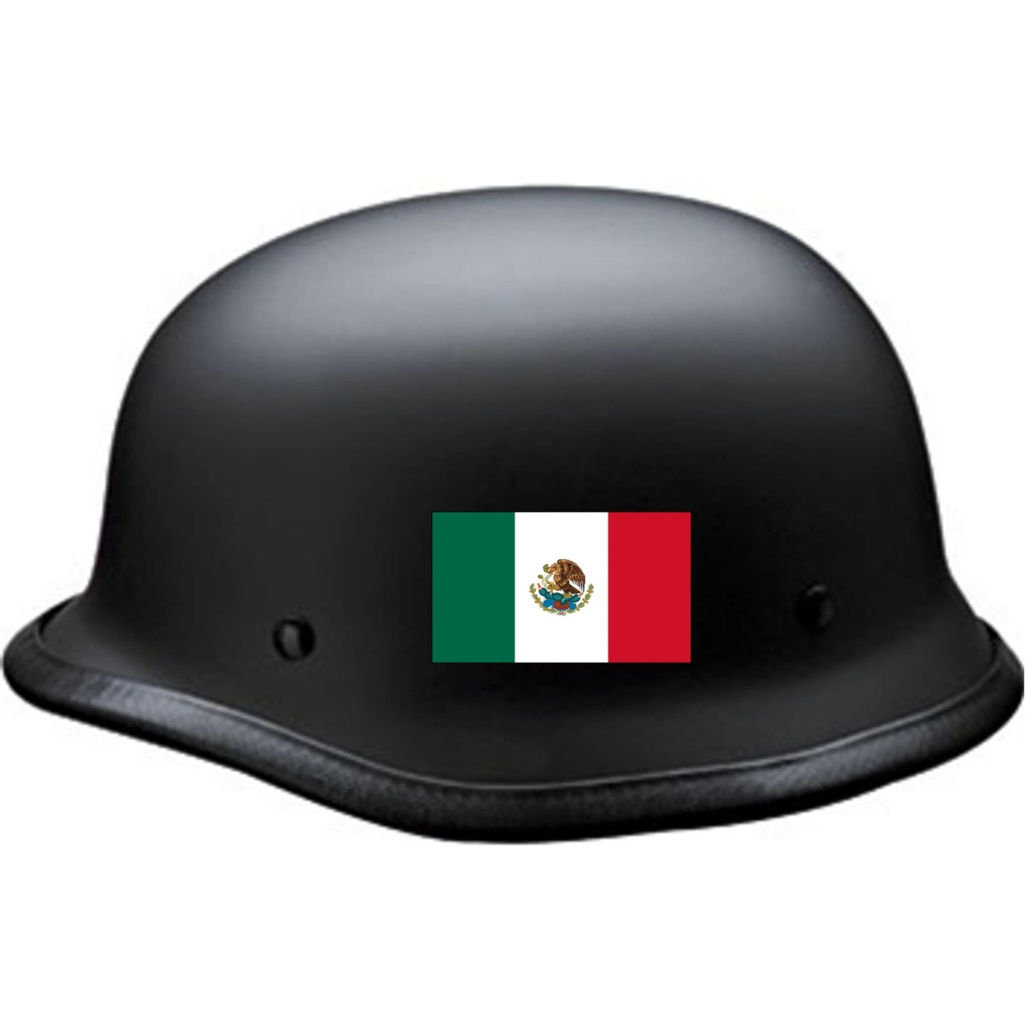 Mexican flag vinyl motorcycle helmet sticker on a helmet - patriotic biker decal