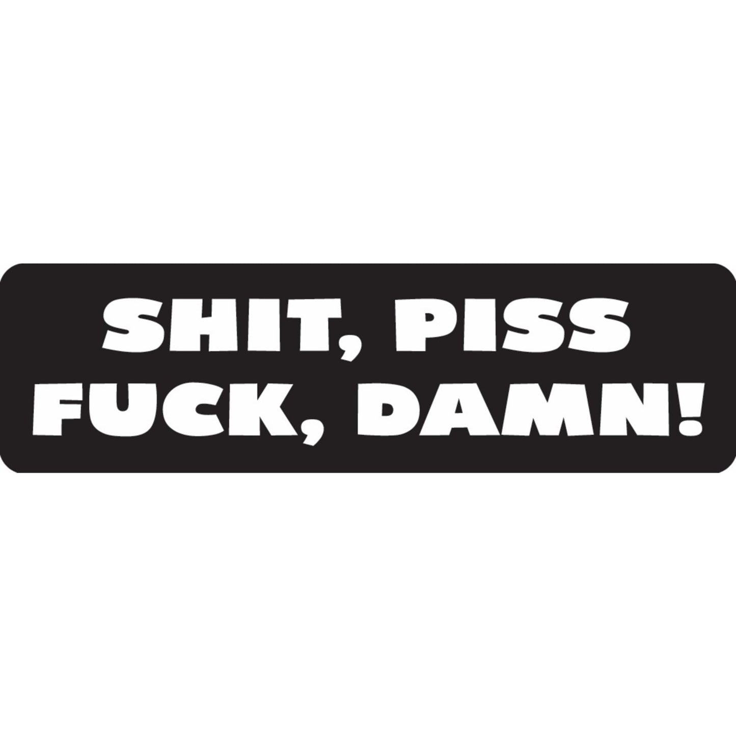 Shit piss fuck damn vinyl motorcycle helmet sticker - bold biker decal