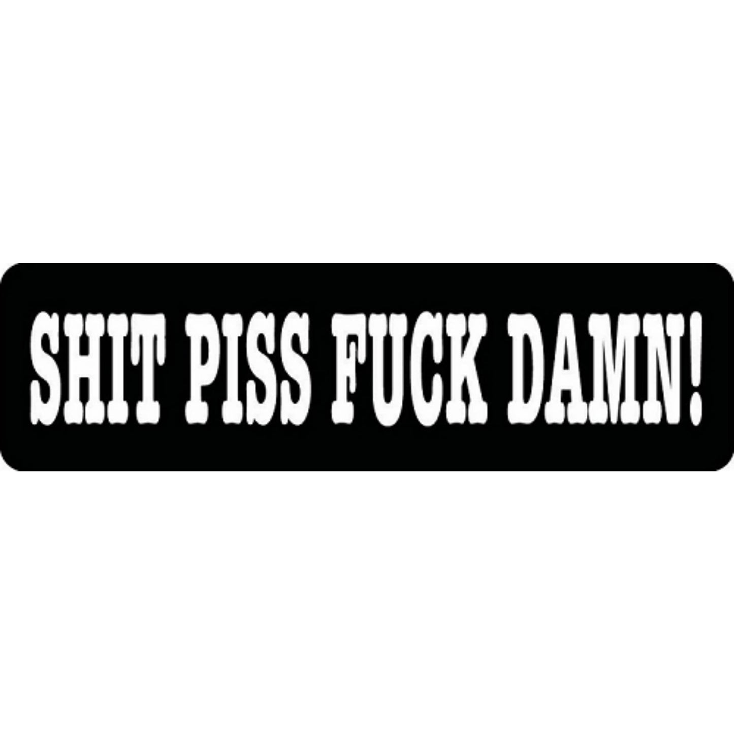 Shit piss fuck damn vinyl motorcycle helmet stickers - bold biker decal