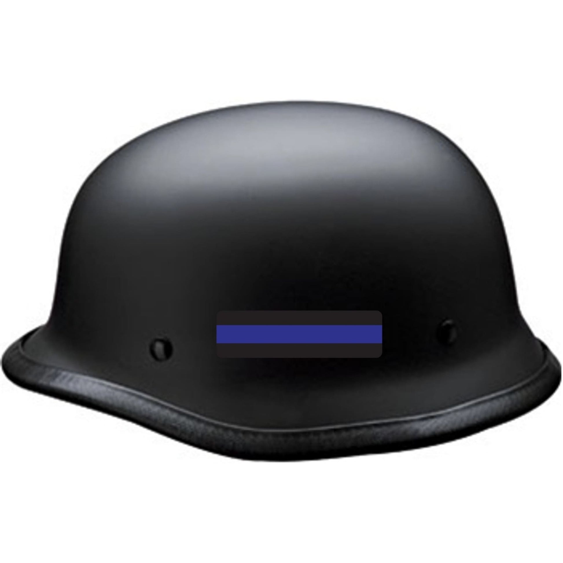 Police thin blue line vinyl motorcycle helmet sticker on a helmet - patriotic biker decal