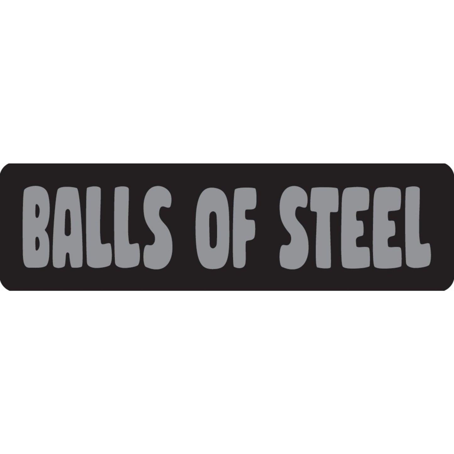 Balls of steel vinyl motorcycle helmet sticker - biker decal