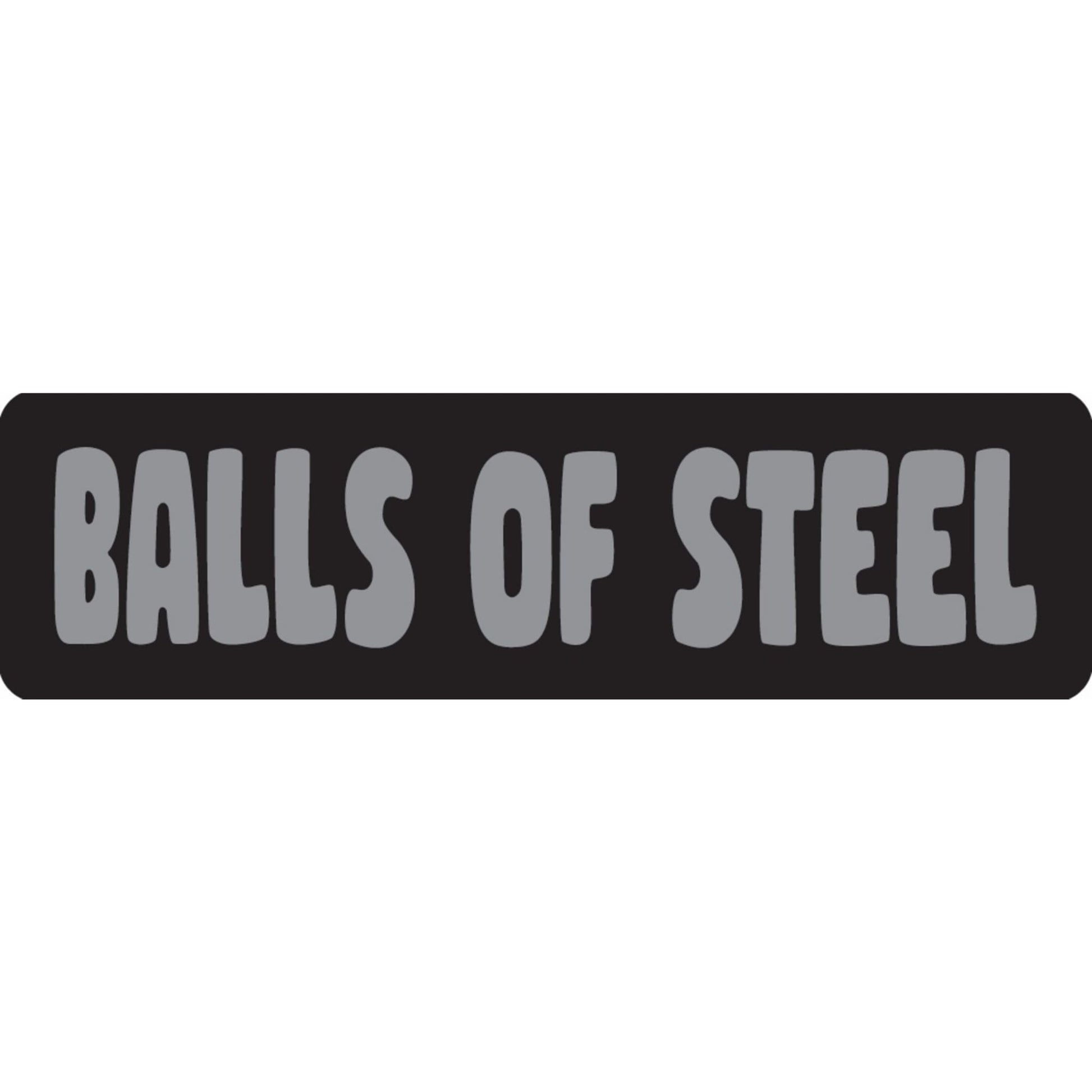 Balls of steel vinyl motorcycle helmet sticker - biker decal
