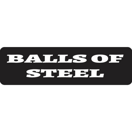 Balls of steel vinyl motorcycle helmet stickers - biker decal