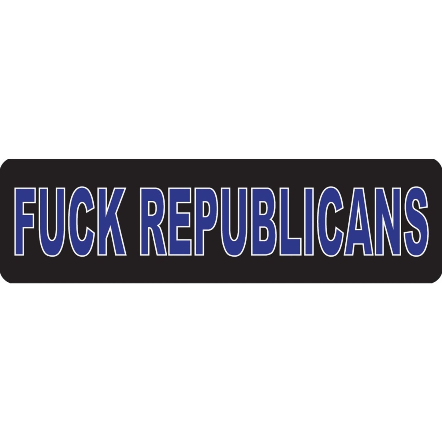 Fuck republicans vinyl motorcycle helmet sticker - political biker decal