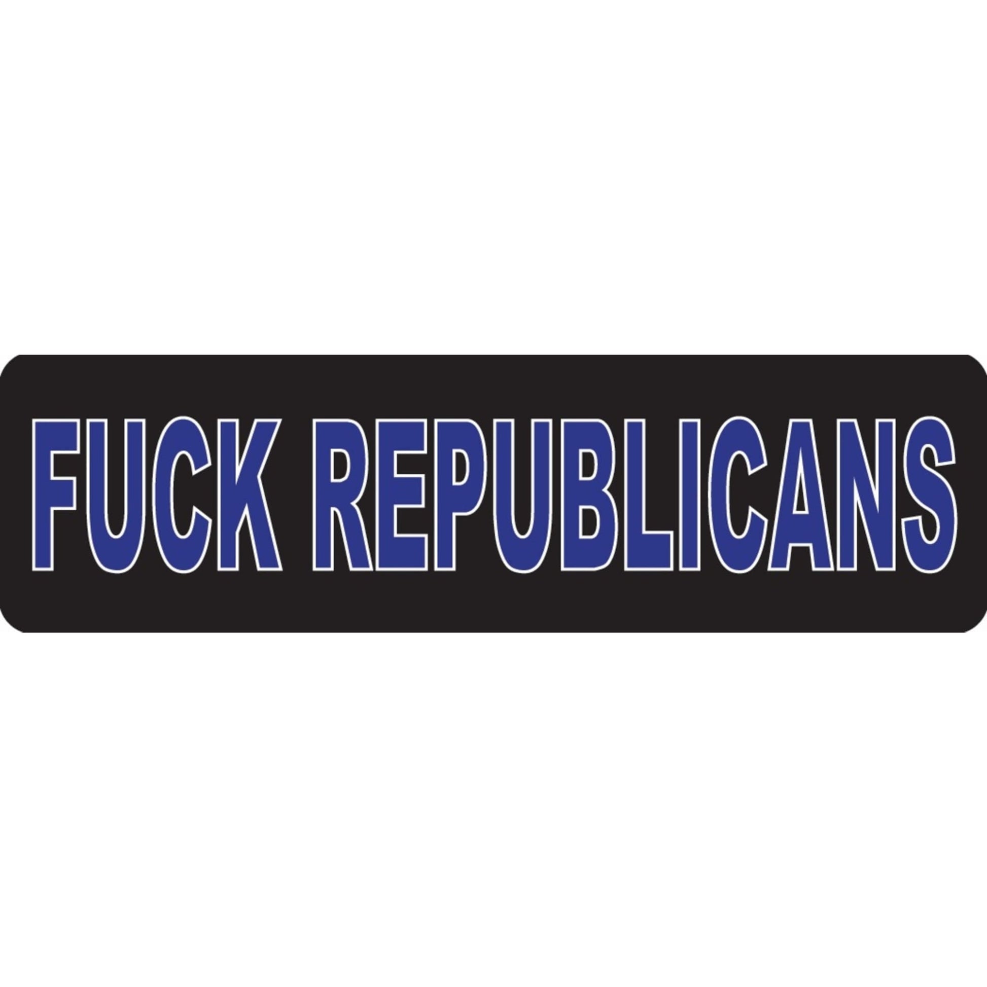 Fuck republicans vinyl motorcycle helmet sticker - political biker decal