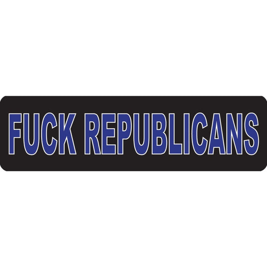 Fuck republicans vinyl motorcycle helmet sticker - political biker decal