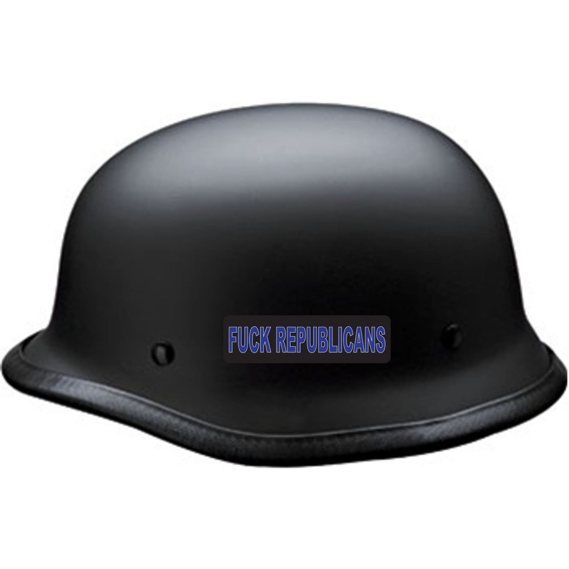 Fuck republicans vinyl motorcycle helmet sticker on a helmet - political biker decal