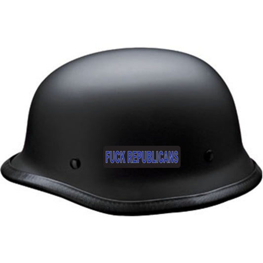 Fuck republicans vinyl motorcycle helmet sticker on a helmet - political biker decal