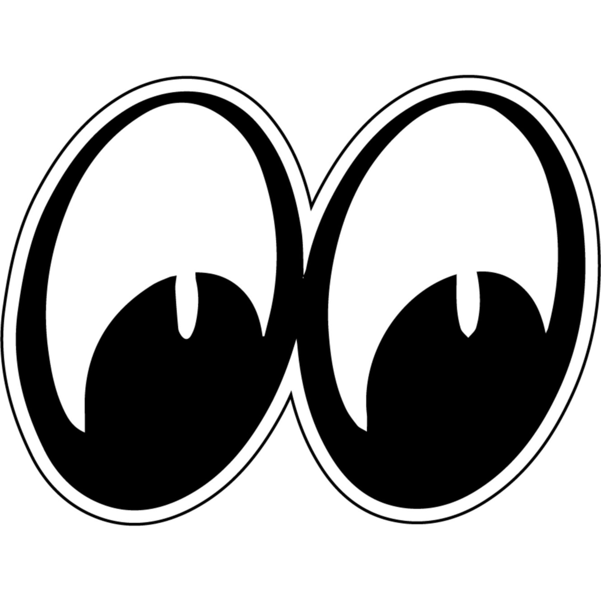 Moon eyes right facing vinyl motorcycle helmet sticker - biker decal