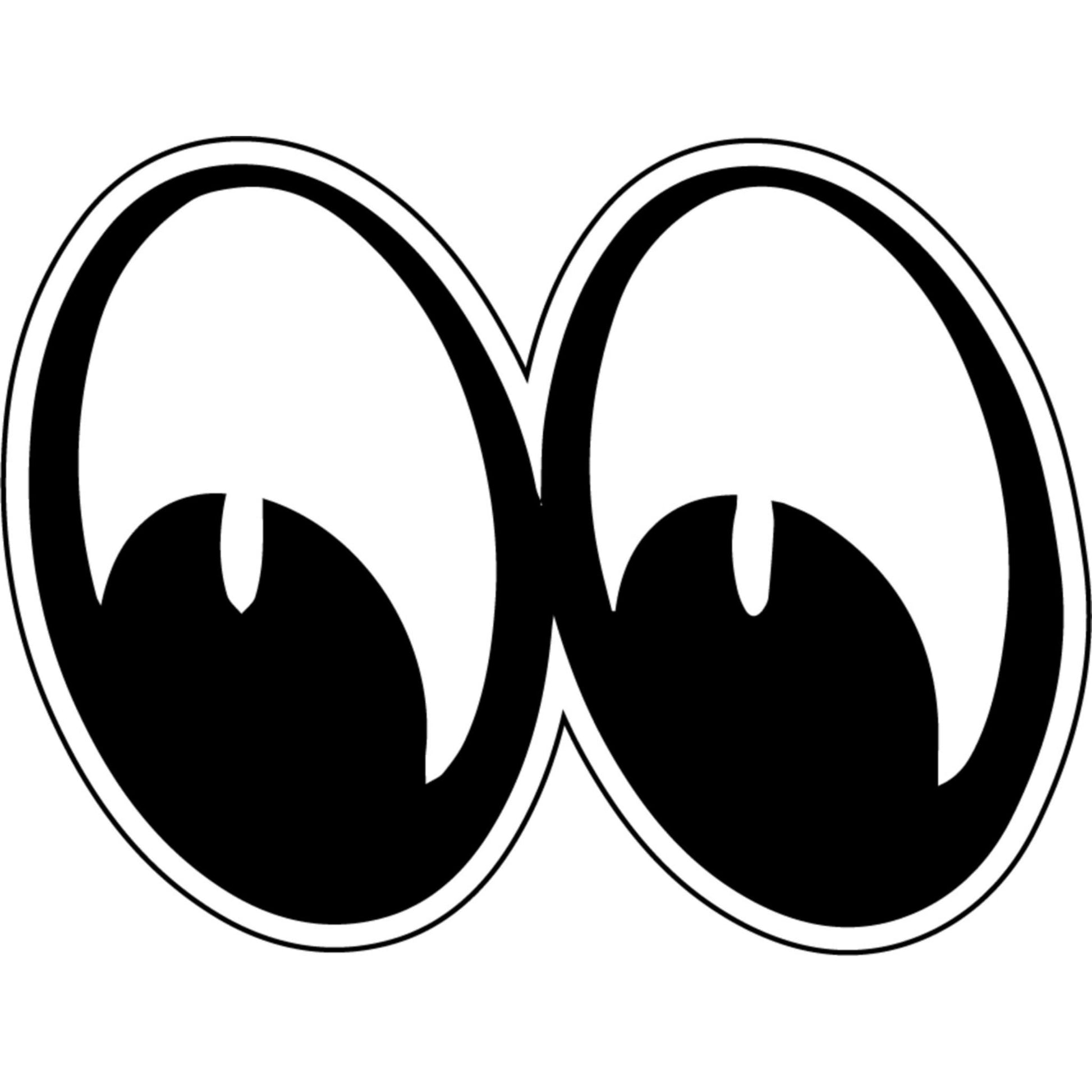 Moon eyes left facing vinyl motorcycle helmet sticker - biker decal