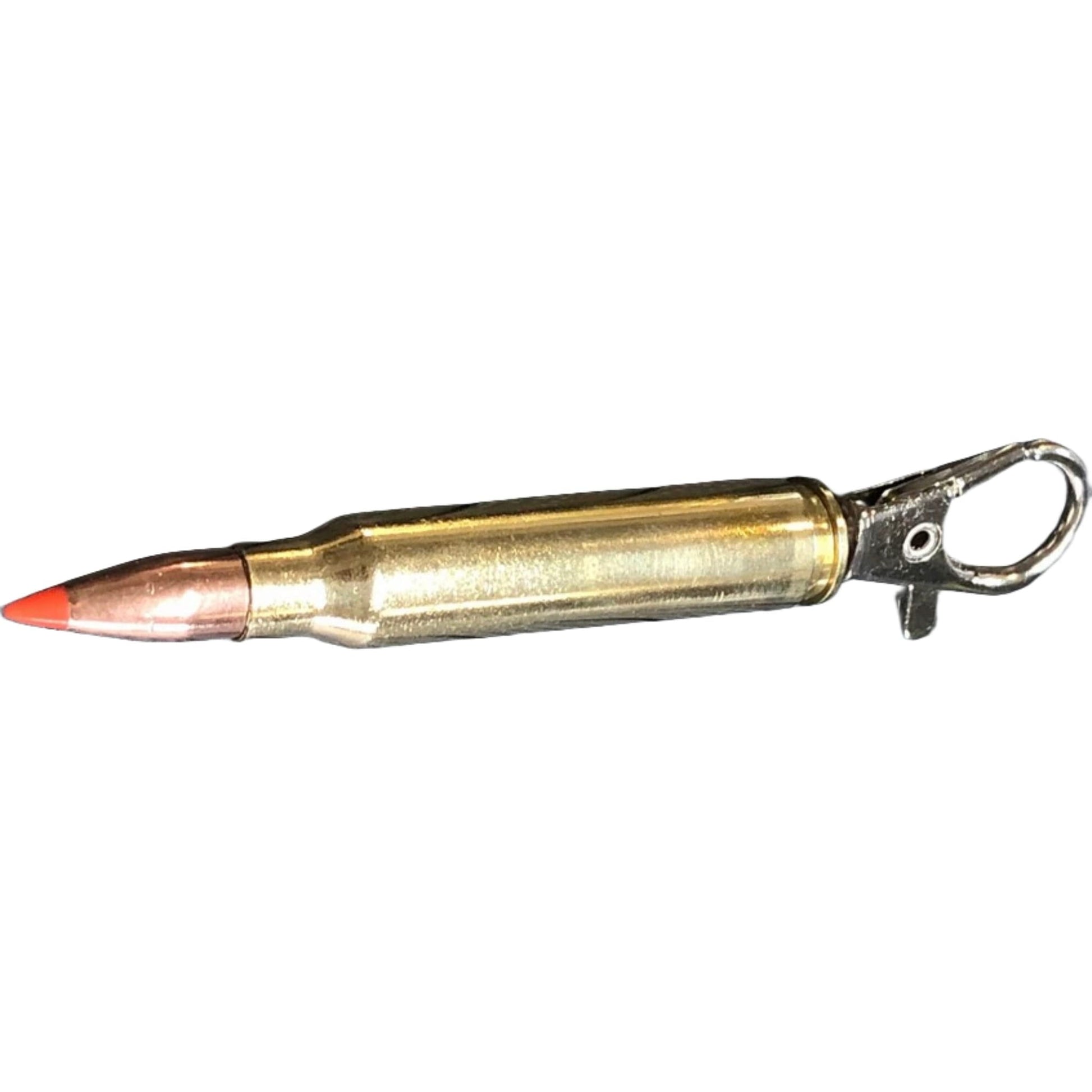 223 caliber bullet zipper pull left side view