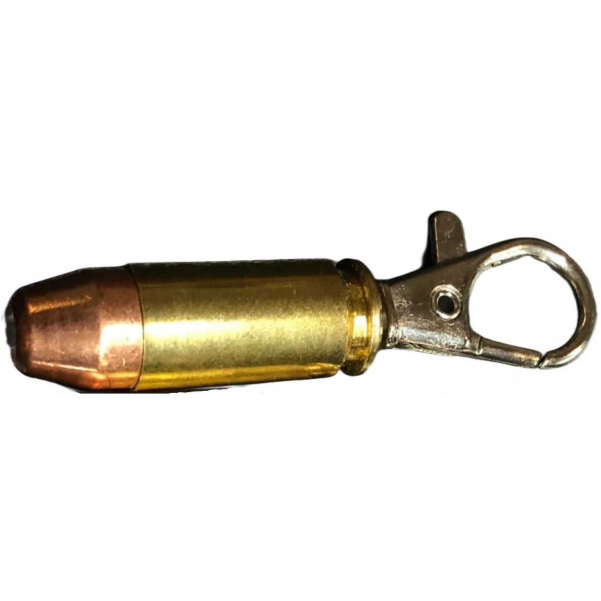 40 caliber bullet zipper pull left side view