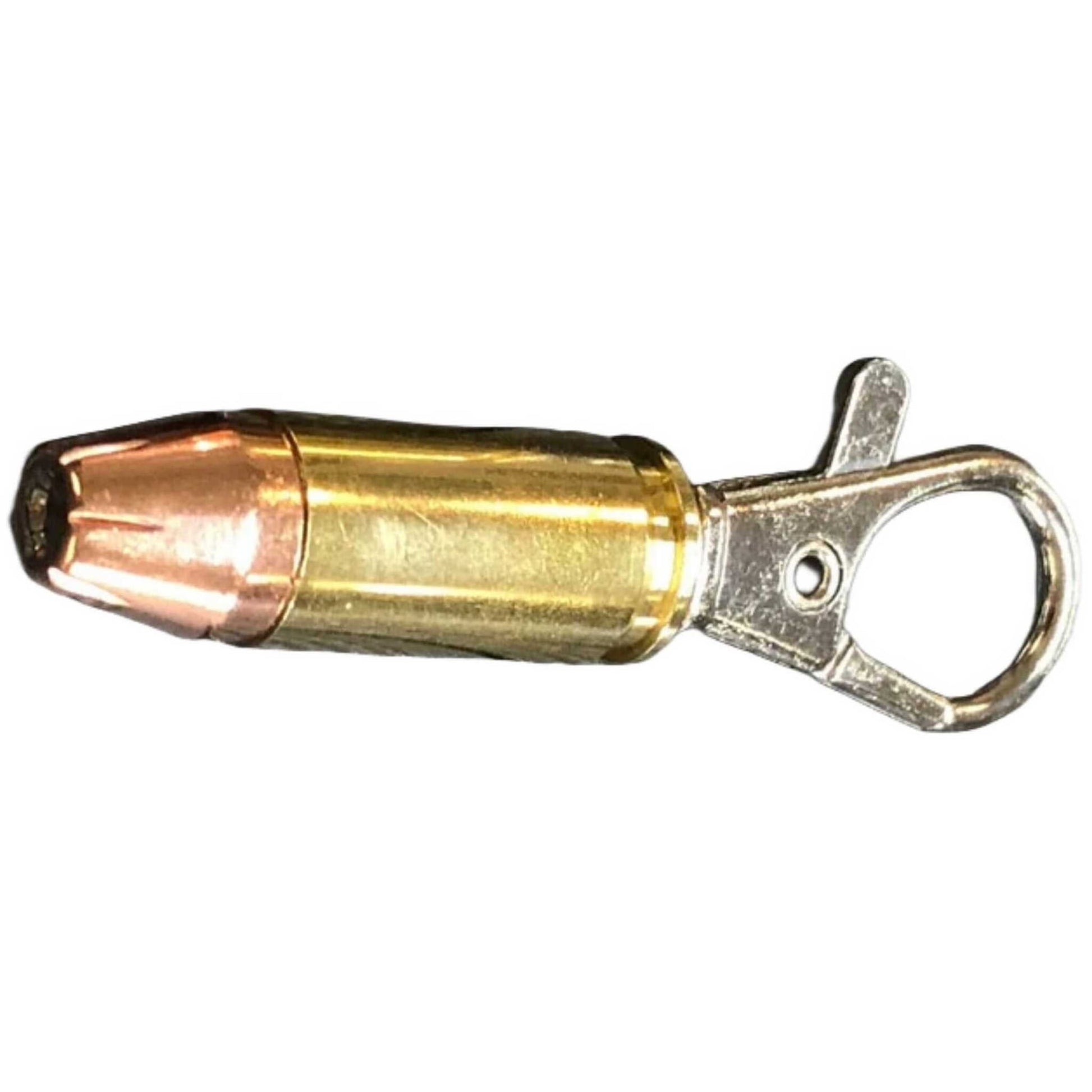 9mm hollow point bullet zipper pull left side view