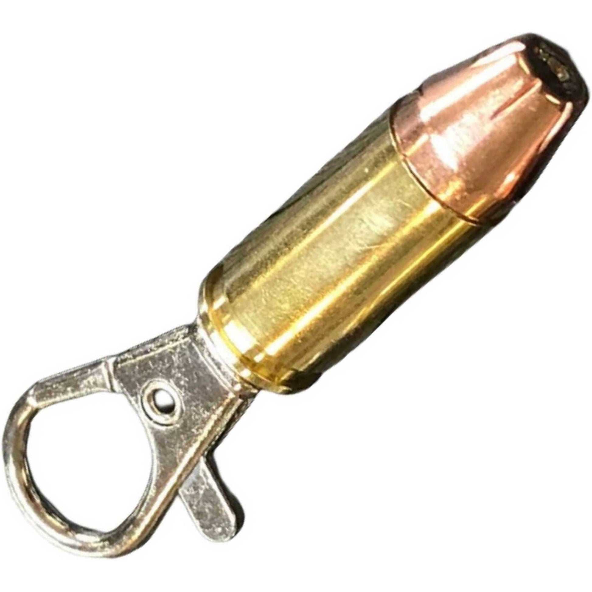 9mm hollow point bullet zipper pull right angle view