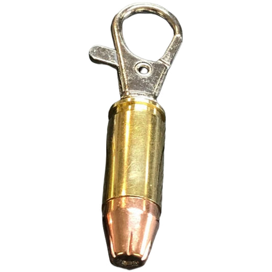 9mm hollow point bullet zipper pull