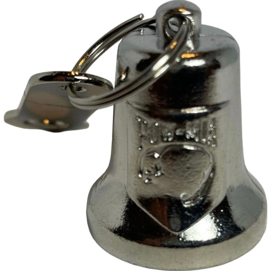 POW MIA chrome motorcycle guardian bell - military tribute biker charm