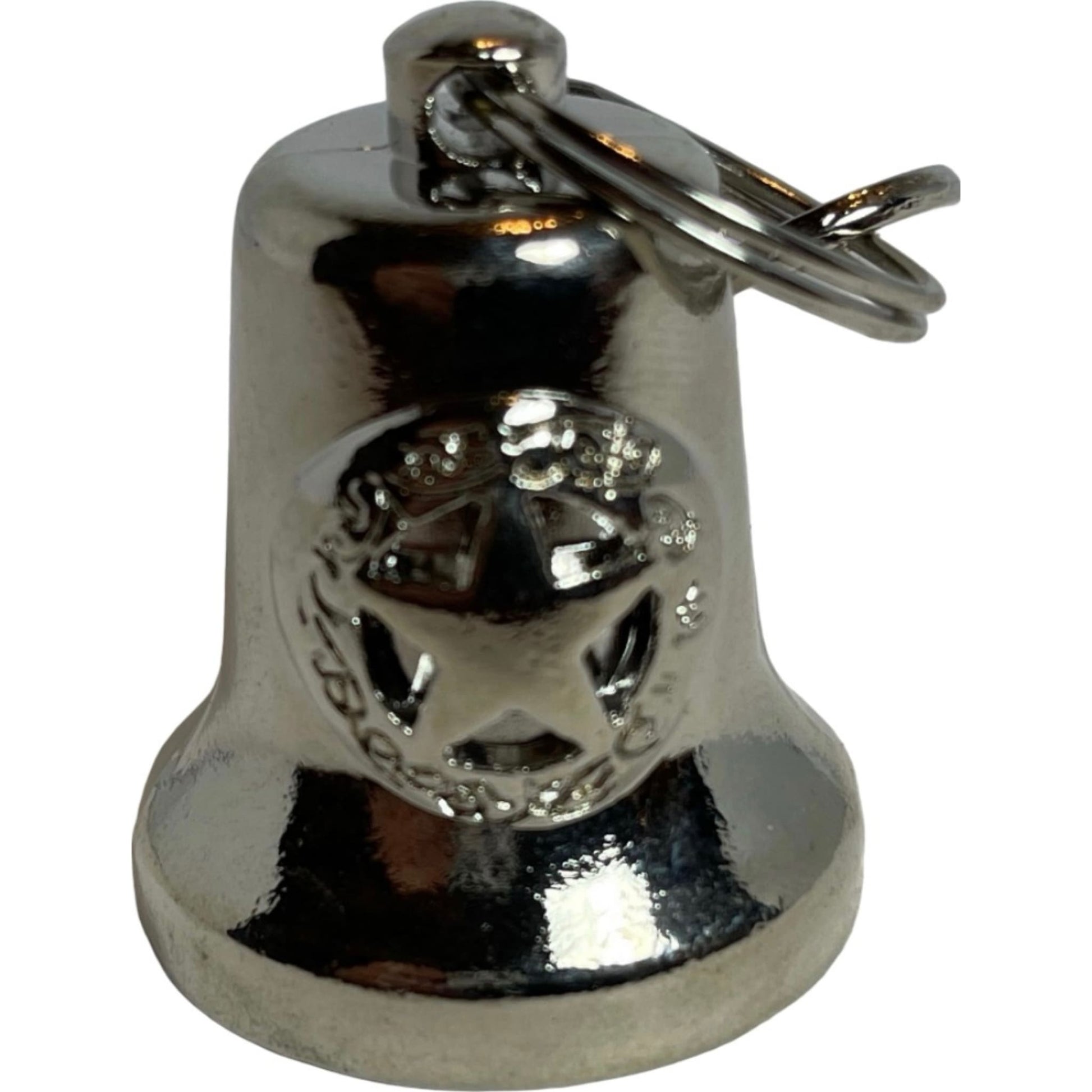 Star chrome motorcycle guardian bell - road protection charm for bikers