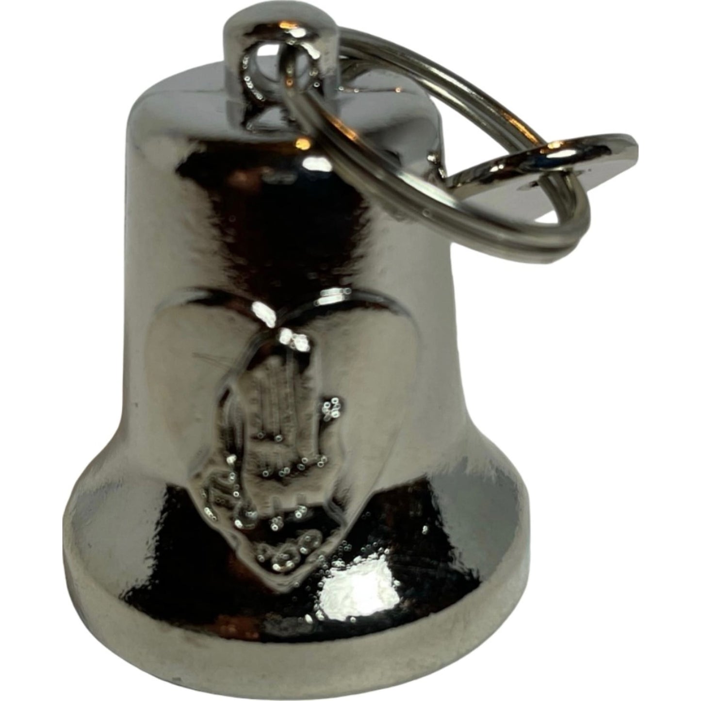 Prayer chrome motorcycle guardian bell - spiritual protection for bikers