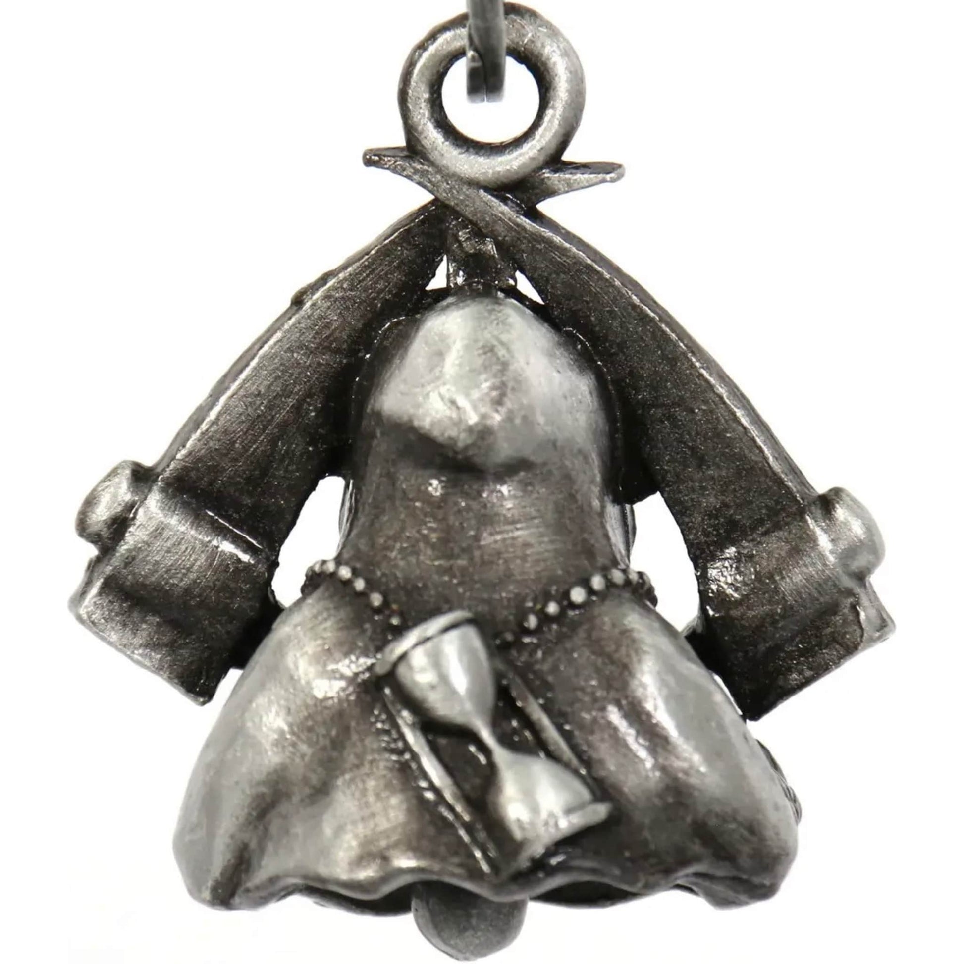 Grim reaper rear view steel motorcycle guardian bell - skull reaper biker charm